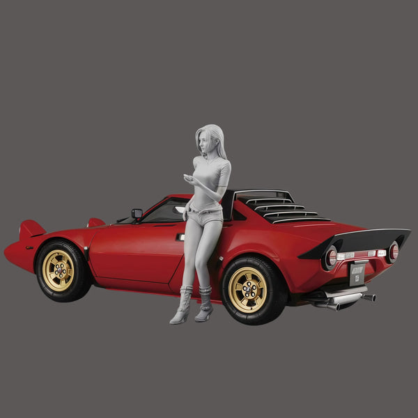 1/24 Vintage Pinup, Resin Model Figure Kit, Unassembled and Unpainted