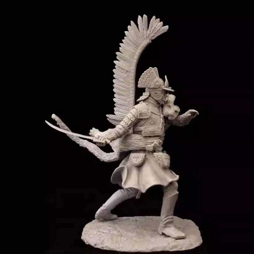 1/24 Asian-Inspired Winged Warrior, 3 Figures, Resin Model Figure Kit, Fantasy Theme, Unassembled and Unpainted