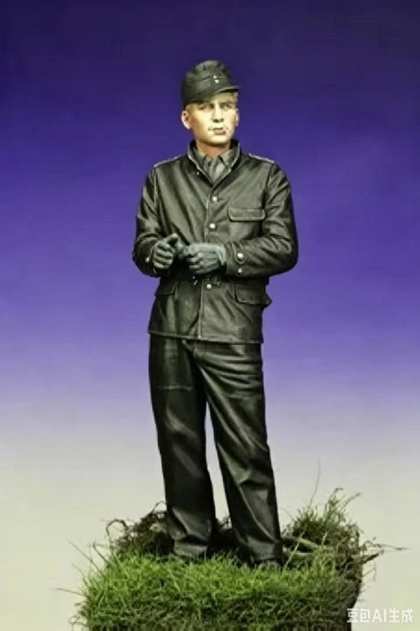 1/16 WWII German Officer in Field Uniform at Rest, Resin Model Figure Kit, Unassembled and Unpainted