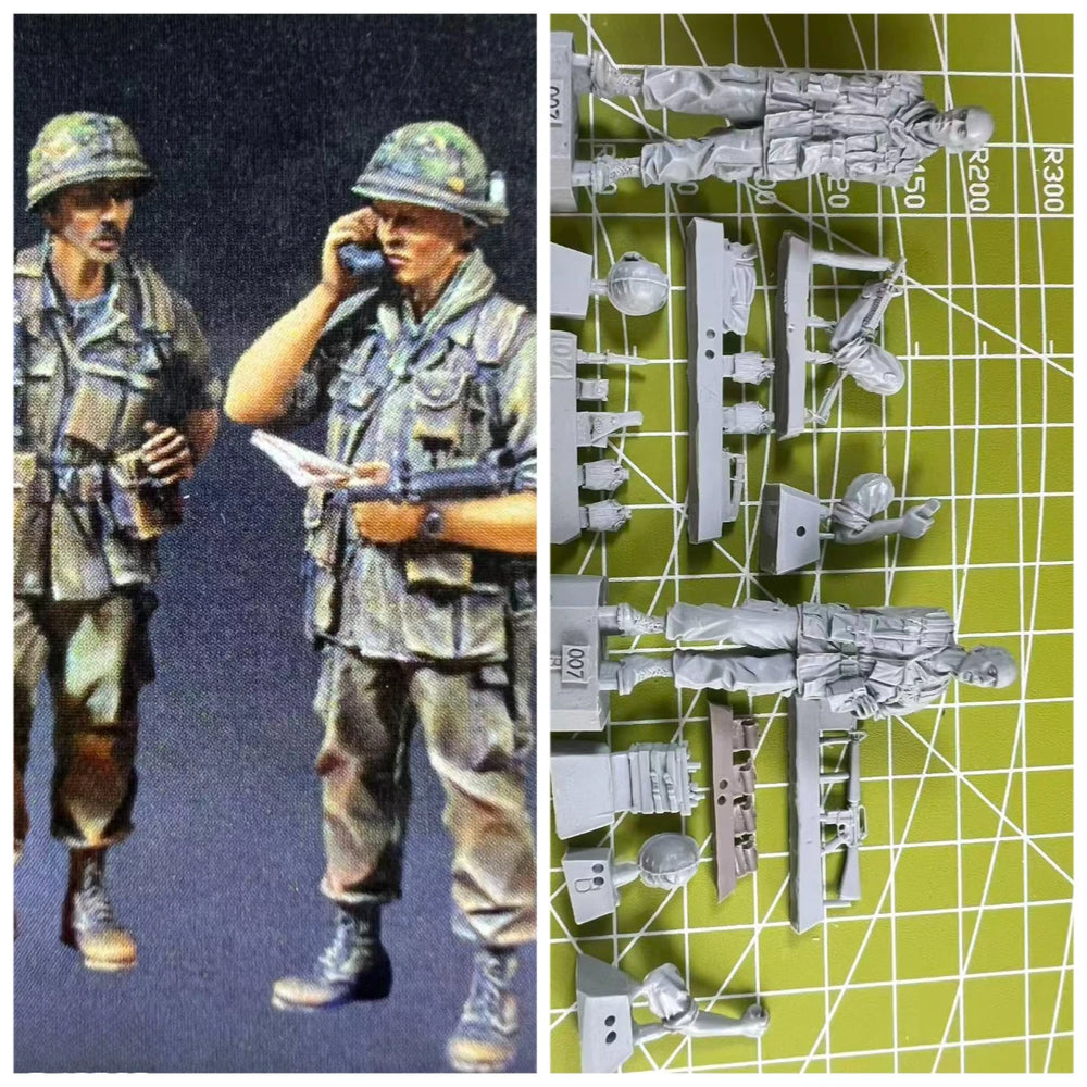 1/35 Vietnam War US Infantry Officers, 2 Figures, Resin Model Figure Kit, Unassembled and Unpainted