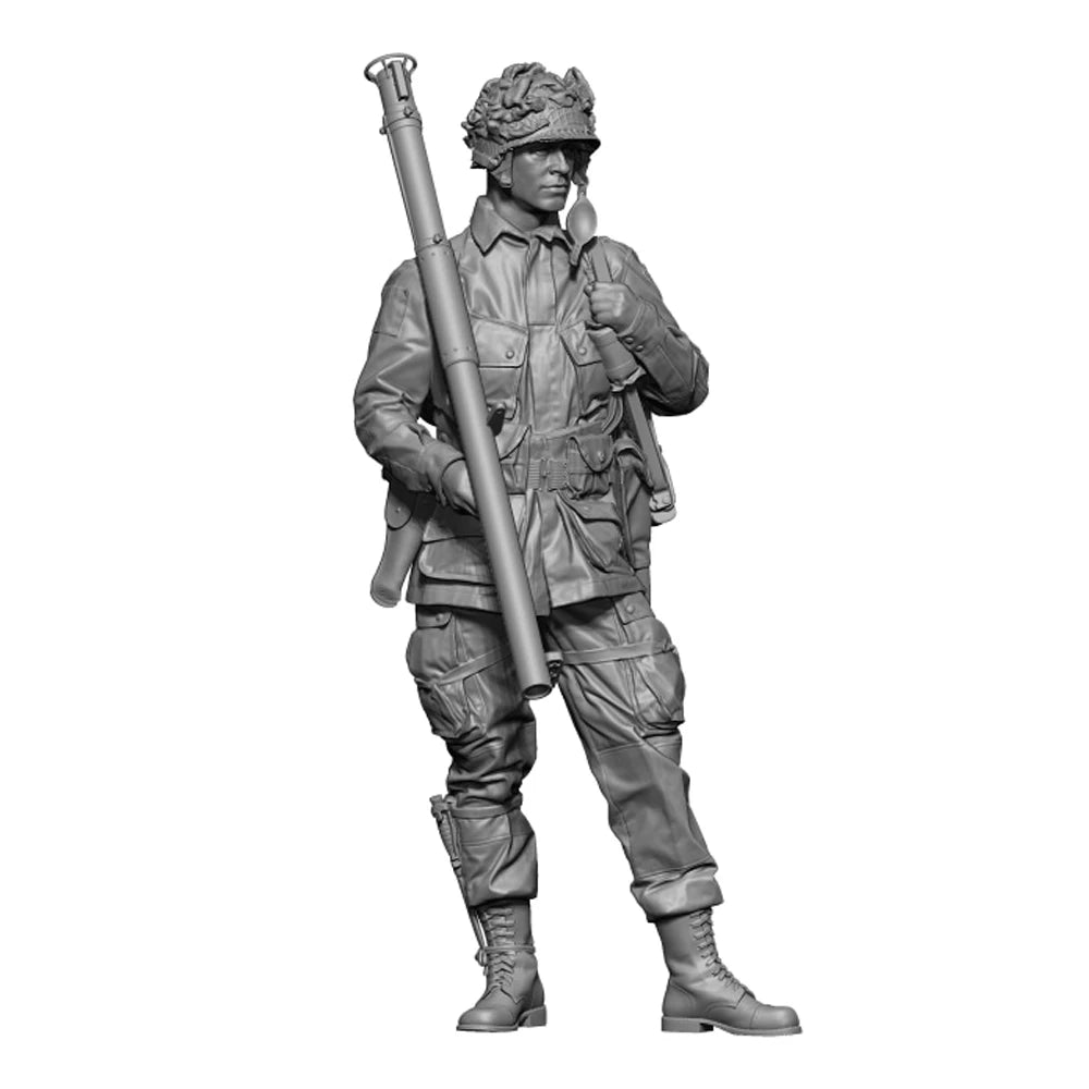 1/35 WWII US Paratrooper Bazooka, Resin Model Figure Kit, Unassembled and Unpainted