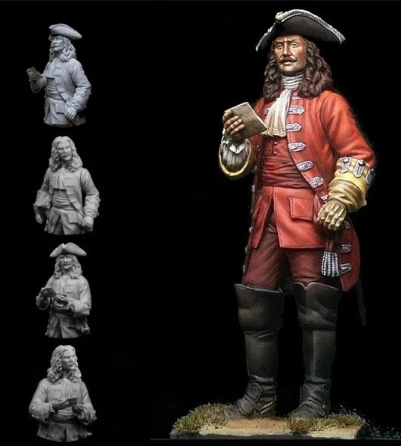 75mm Napoleonic British Officer, Resin Model Figure Kit, Unassembled and Unpainted