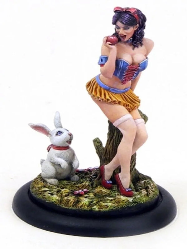 54mm Modern Pin-Up with Rabbit, 2 Figures, Resin Model Diorama Kit, Unassembled and Unpainted