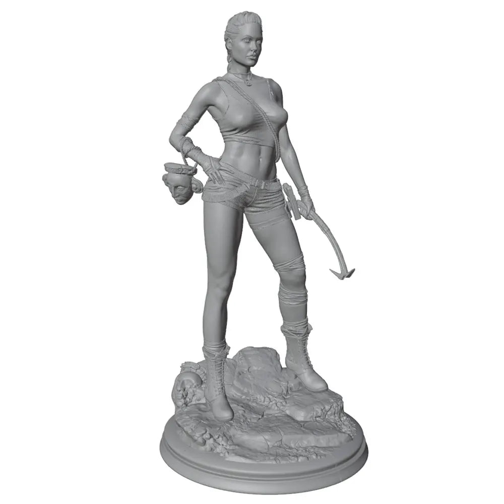 75mm Female Adventurer, Resin Model Figure Kit, Fantasy Theme, Unassembled and Unpainted