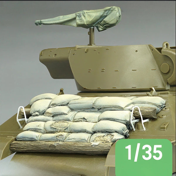 1/35 WWII Sandbag Fortification, Resin Model Accessory Kit, Unpainted