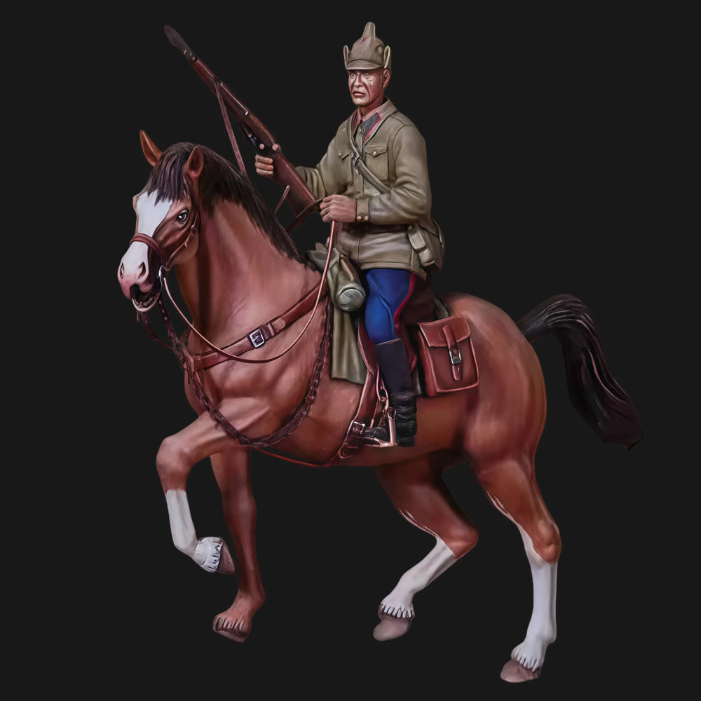 1/35 WWI German Cavalry Officers and Troopers, 2 Figures, Resin Model Figure Kit, Unassembled and Unpainted