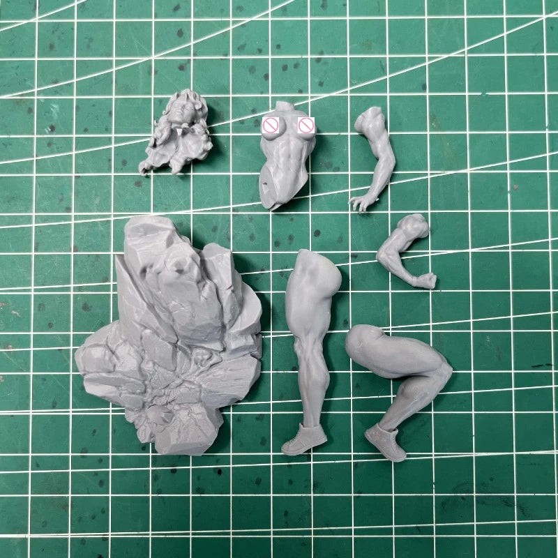 1/24 Muscular Fantasy Warrior, Resin Model Figure Kit, Fantasy Theme, Unassembled and Unpainted