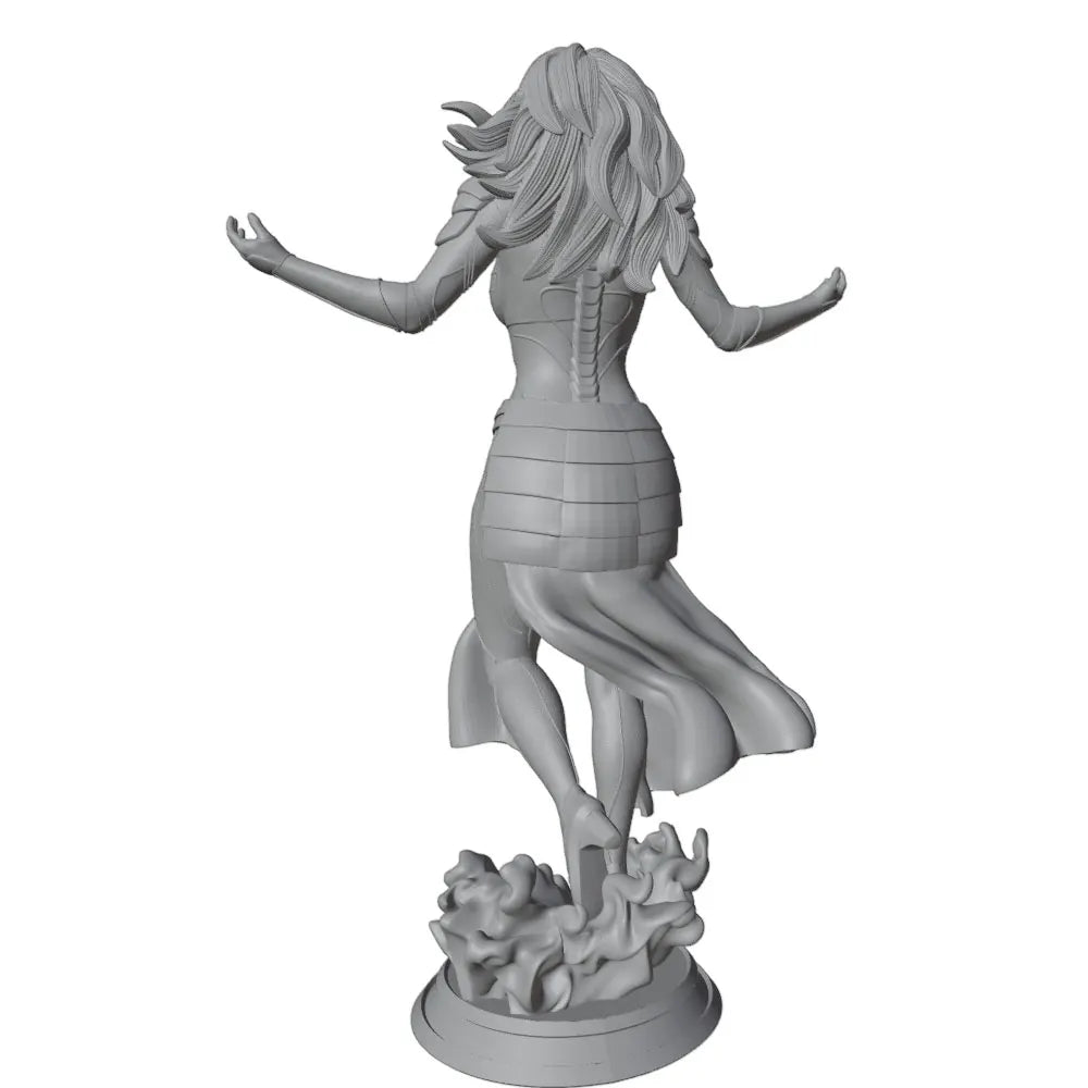 1/24 Sorceress with Windswept Hair Arms Raised, Resin Model Figure Kit, Unassembled and Unpainted
