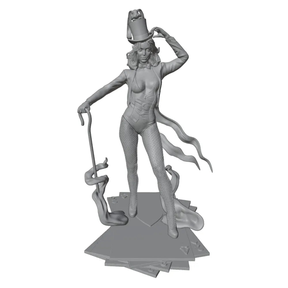 1/24 Pinup Female Magician, Resin Model Figure Kit, Unassembled and Unpainted