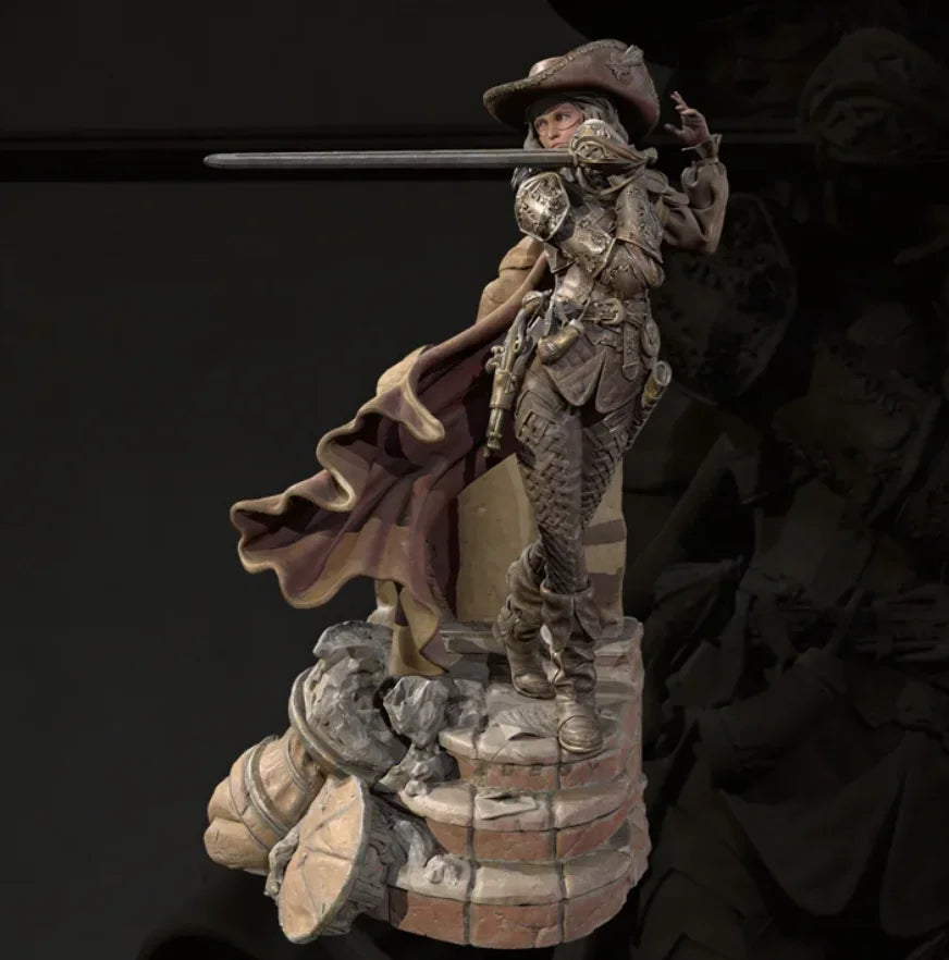 90mm American Civil War American Revolutionary Soldier, Resin Model Figure Kit, Unassembled and Unpainted