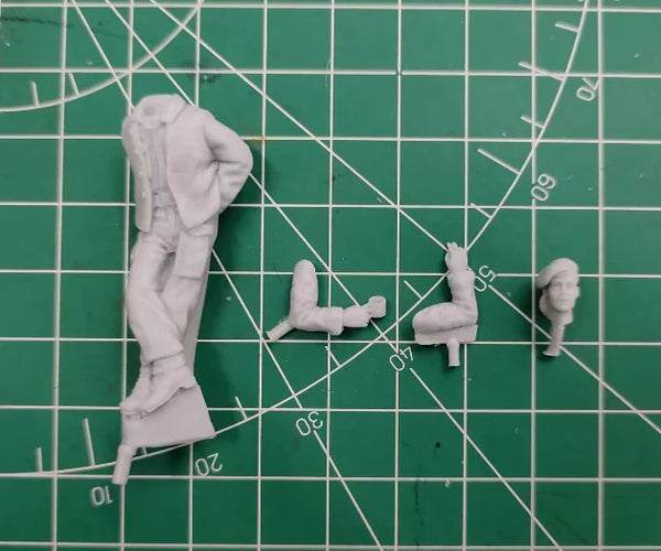 1/35 WWII Canadian Tank Crew, Resin Model Figure Kit, Unassembled and Unpainted