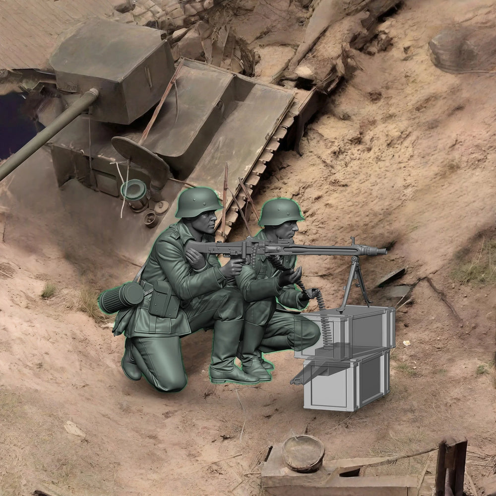 1/16 Modern Combat Soldiers, 2 Figures, Resin Model Figure Kit, Unassembled and Unpainted