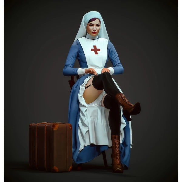 54mm WWI Russian Army Nurse, Resin Model Figure Kit, Unassembled and Unpainted