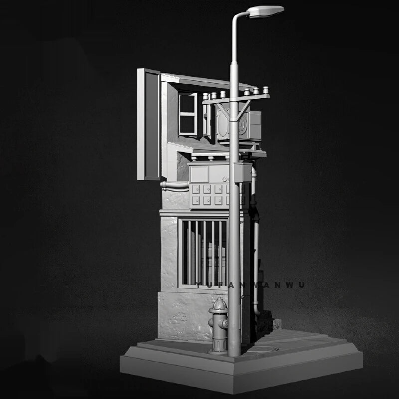 1/35 Modern Street Corner, Resin Model Terrain Kit, Historical Theme, Unpainted