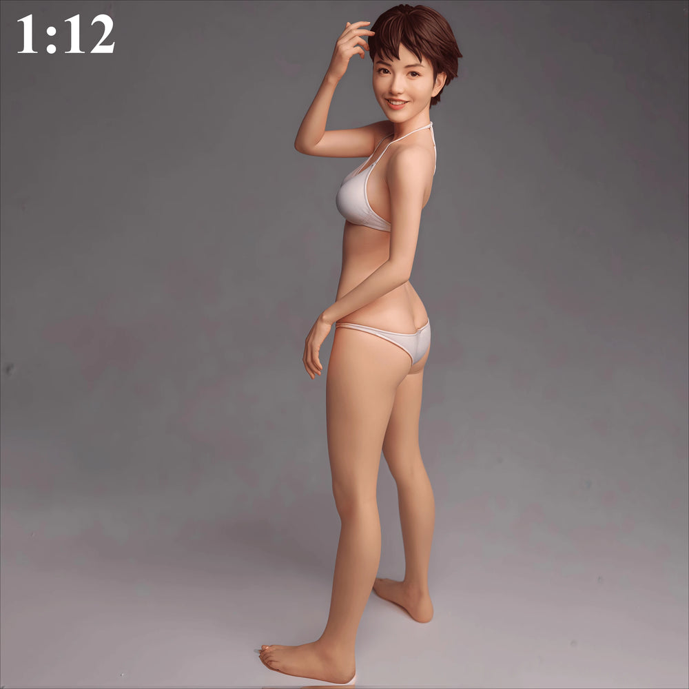 1/12 Classic Pinup Girl, Resin Model Figure Kit, Unassembled and Unpainted