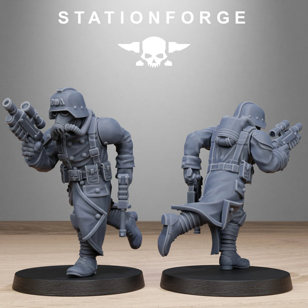 28mm Military Troops Squad, 10 Figures, Resin Model Figure Kit, Sci-Fi Theme, Unassembled and Unpainted