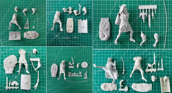 1/24 Ancient Rome Roman Legionaries, 6 Figures, Resin Model Figure Kit, Unassembled and Unpainted