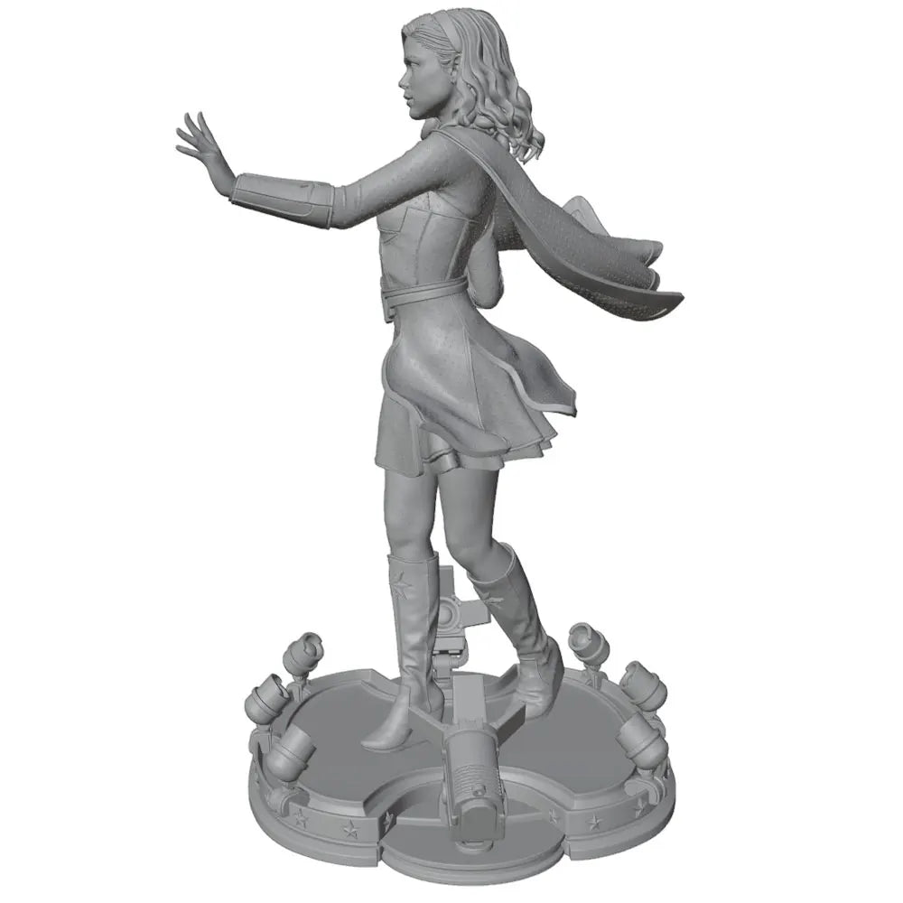 75mm Female Character Ornate Base, Resin Model Figure Kit, Fantasy Theme, Unassembled and Unpainted