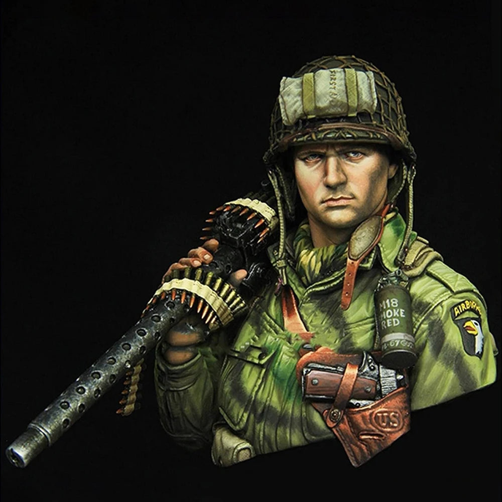 1/10 Modern U.S. Infantry Soldier, Resin Model Bust Kit, Unassembled and Unpainted