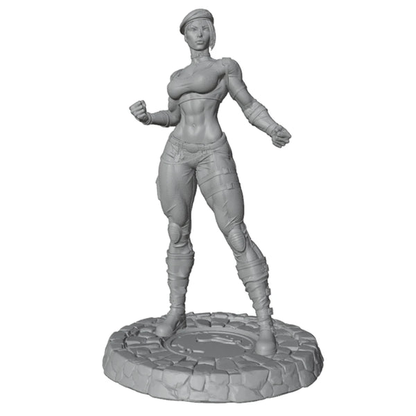 75mm Female Fighter Instructor, Resin Model Figure Kit, Unassembled and Unpainted