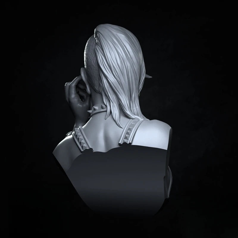1/10 Elf Character, Resin Model Bust Kit, Fantasy Theme, Unassembled and Unpainted