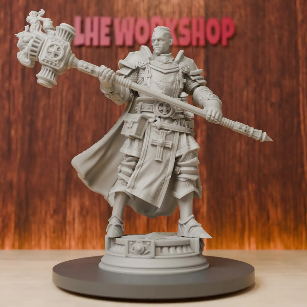 75mm Goliath Paladin, Resin Model Figure Kit, Fantasy Theme, Unassembled and Unpainted