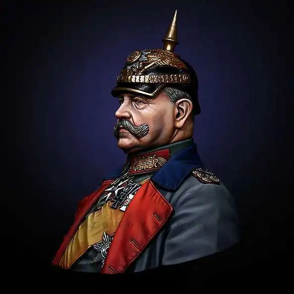 1/10 WWI German Prussian Officer, 3 Figures, Resin Model Bust Kit, Unassembled and Unpainted
