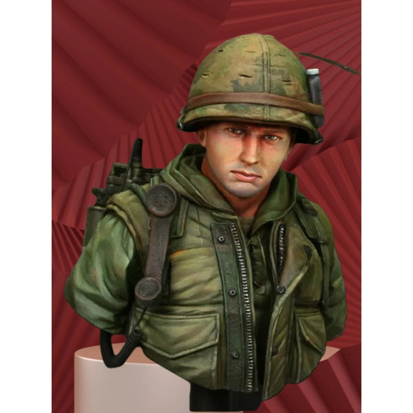 1/10 Vietnam War USMC Marine, Resin Model Bust Kit, Unassembled and Unpainted