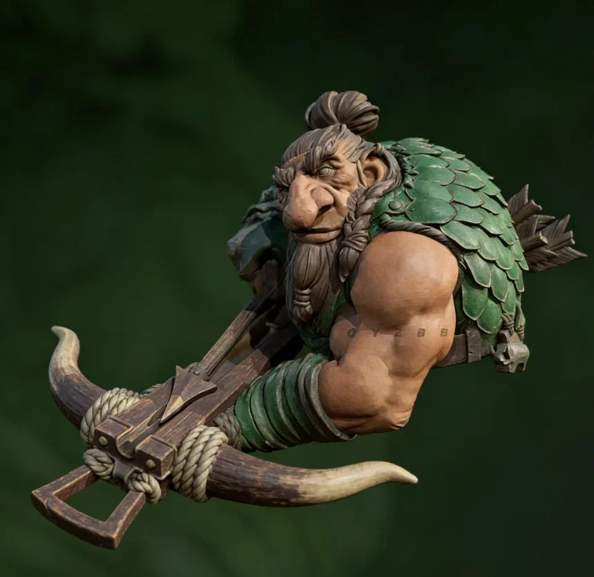 75mm Dwarf Warrior, Resin Model Bust Kit, Fantasy Theme, Unassembled and Unpainted