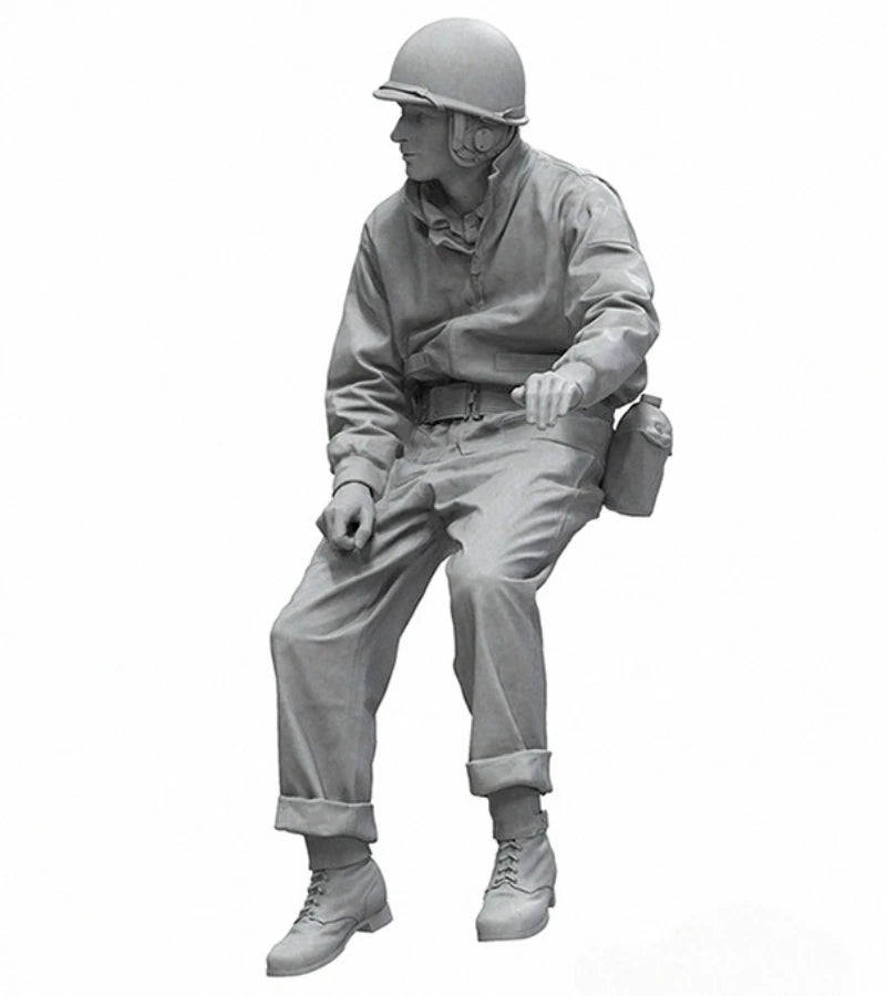 1/16 WWII US M8 Armored Vehicle Crew, 4 Figures, Resin Model Figure Kit, Unassembled and Unpainted