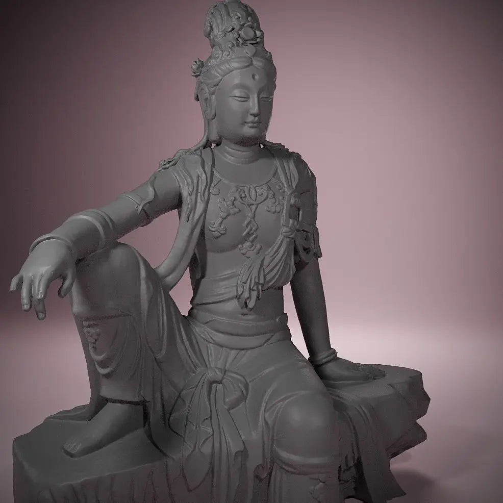 70mm Guanyin Bodhisattva, Resin Model Figure Kit, Mythology Theme, Unassembled and Unpainted