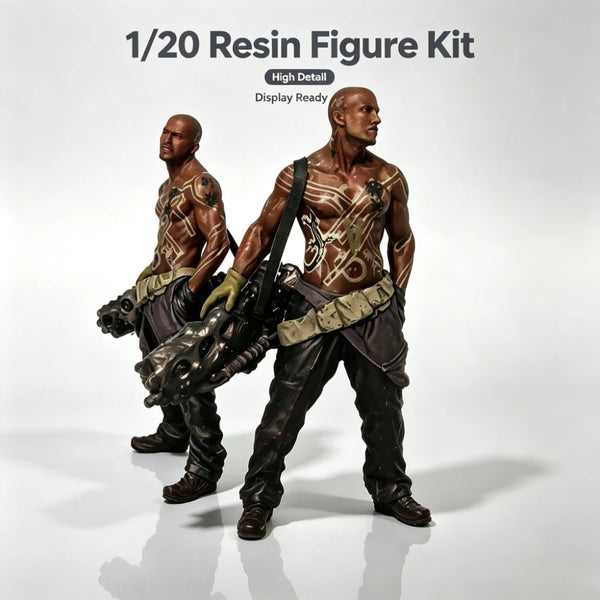 1/20 Maschinen Krieger Chicane, 2 Figures, Resin Model Figure Kit, Sci-Fi Theme, Unassembled and Unpainted