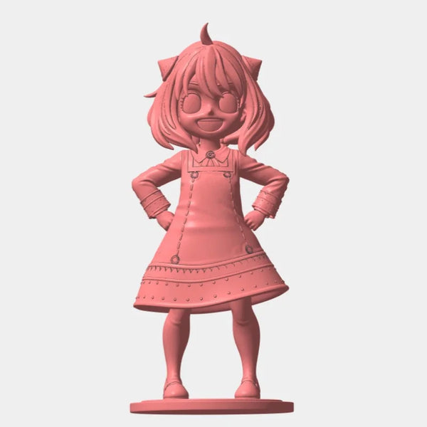 100mm Chibi Anya Demon, Resin Model Figure Kit, Anime Theme, Unassembled and Unpainted
