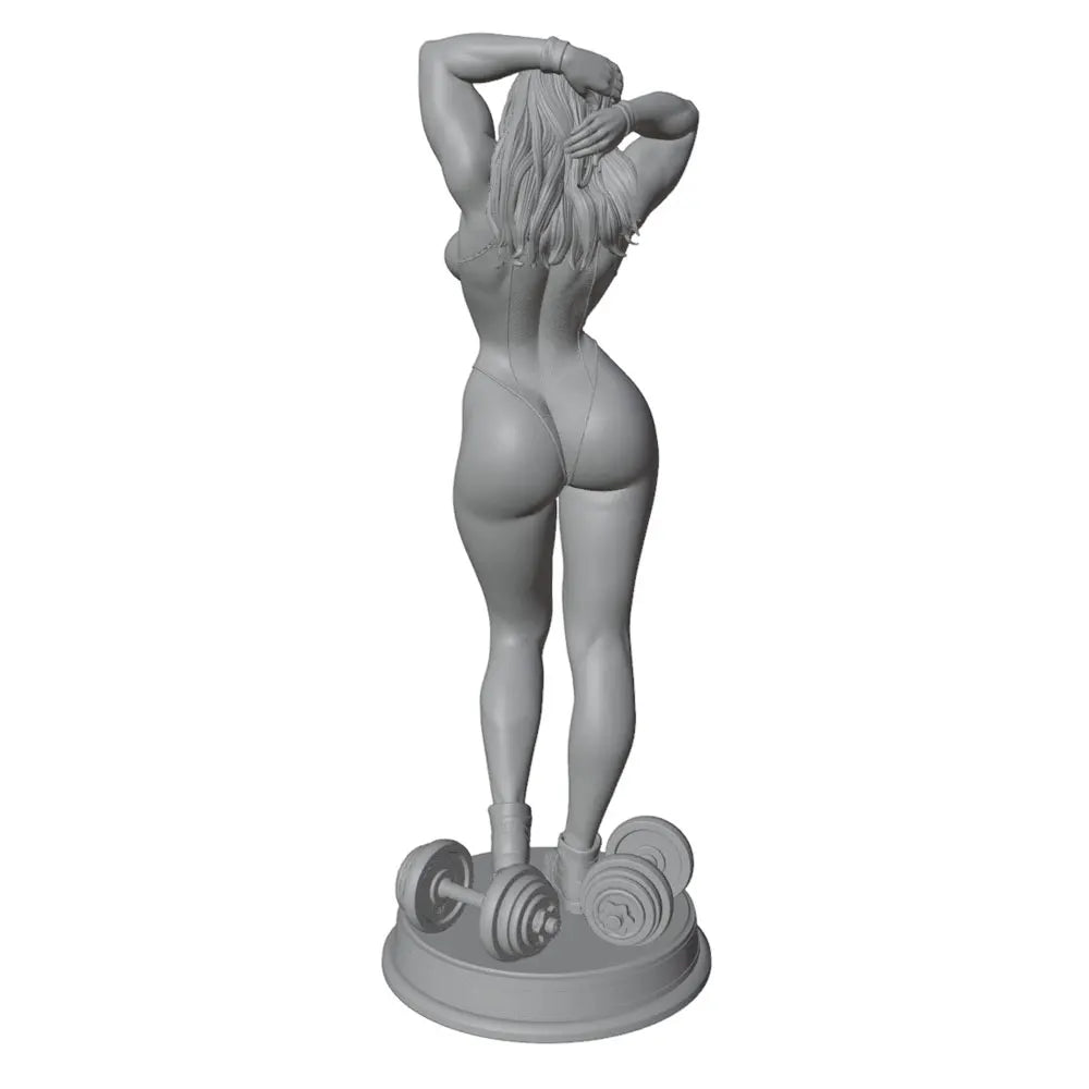 1/24 Athletic Woman in Power Pose, Resin Model Figure Kit, Unassembled and Unpainted