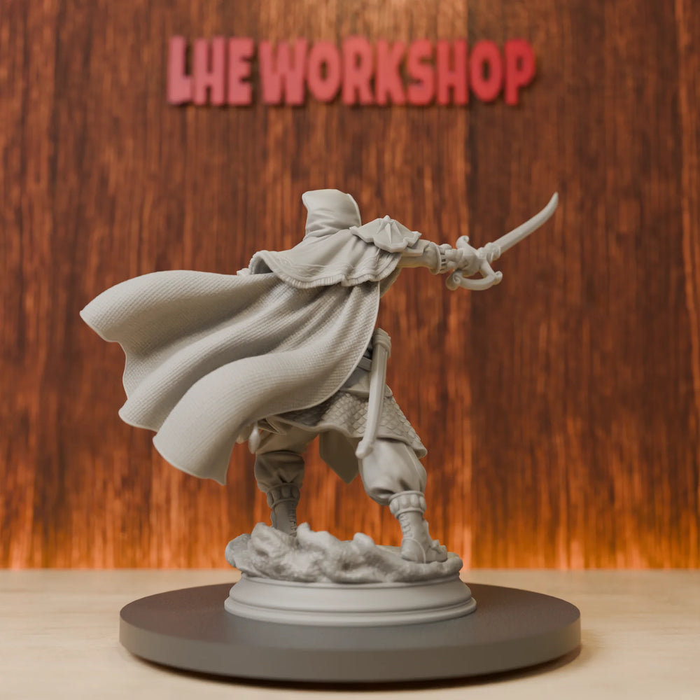 75mm Sword Warrior, Resin Model Figure Kit, Fantasy Theme, Unassembled and Unpainted