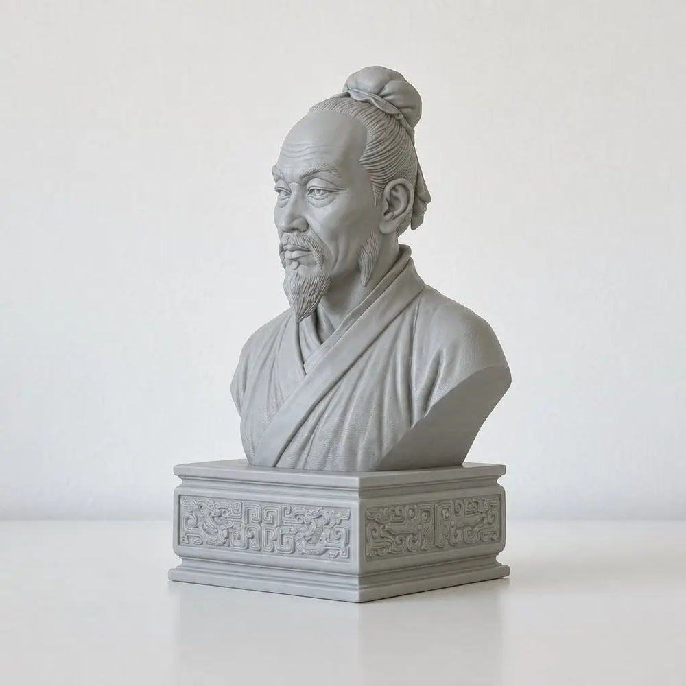 120mm Ancient Confucian Sage Busts, 3 Figures, Resin Model Bust Kit, Unassembled and Unpainted