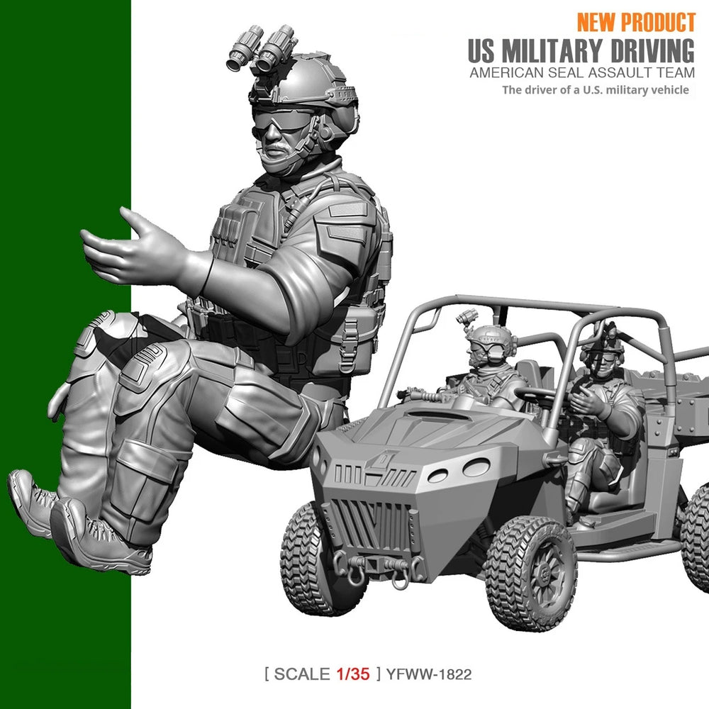 1/35 Modern 1/35 US Assault Team, 3 Figures, Resin Model Figure Kit, Unassembled and Unpainted