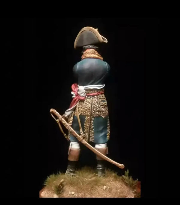 1/24 Napoleonic French Officer with Saber, Resin Model Figure Kit, Unassembled and Unpainted
