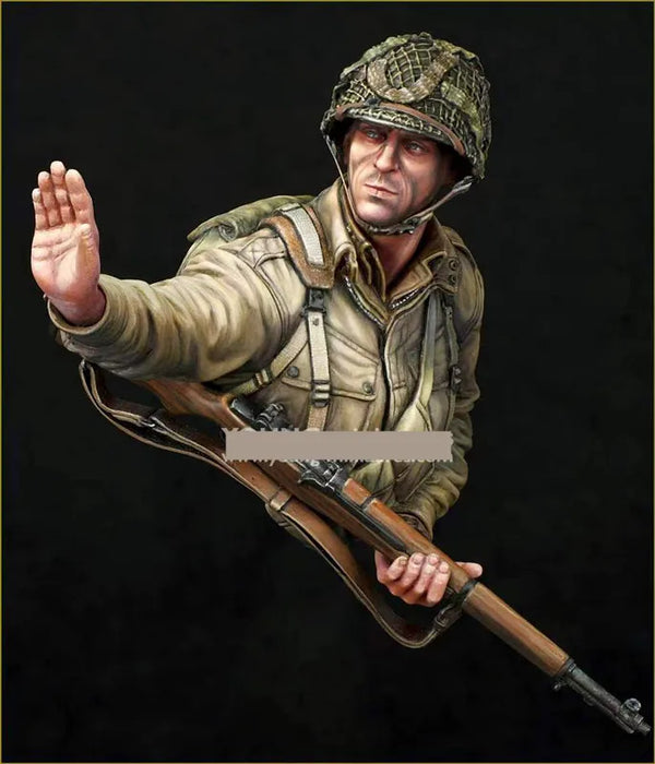 1/10 WWII American Soldier, Resin Model Bust Kit, Unassembled and Unpainted