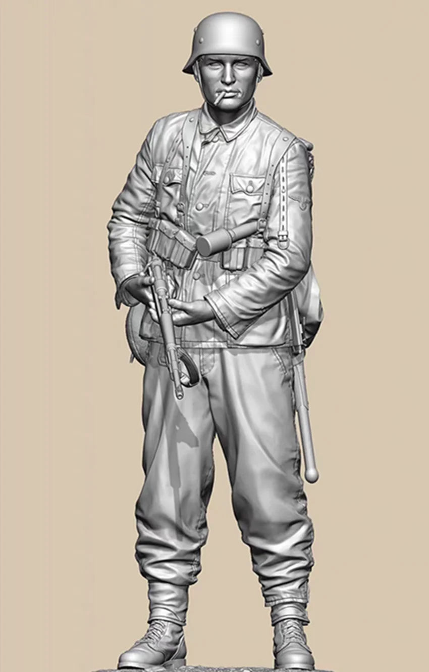 1/16 WWI German Infantry Standing with Rifle, Resin Model Figure Kit, Unassembled and Unpainted