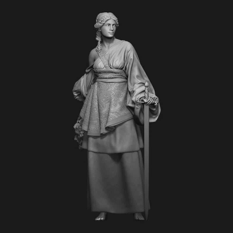 80mm Ancient Goddess of Victory, Resin Model Figure Kit, Unassembled and Unpainted