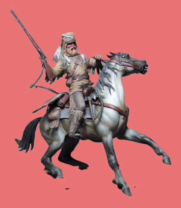 1/24 Medieval Fantasy Knight on Horseback, Resin Model Figure Kit, Unassembled and Unpainted