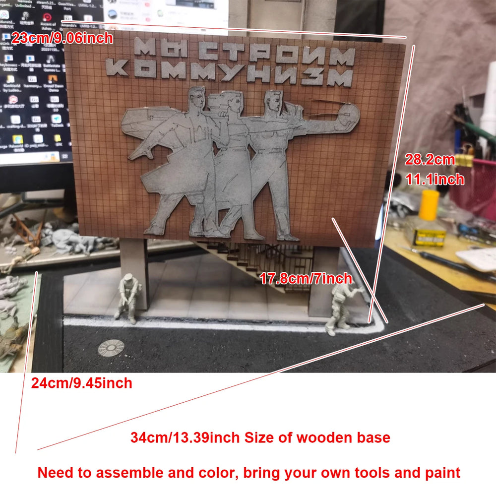 1/35 Cold War Soviet Military Base, Resin Model Diorama Kit, Unassembled and Unpainted