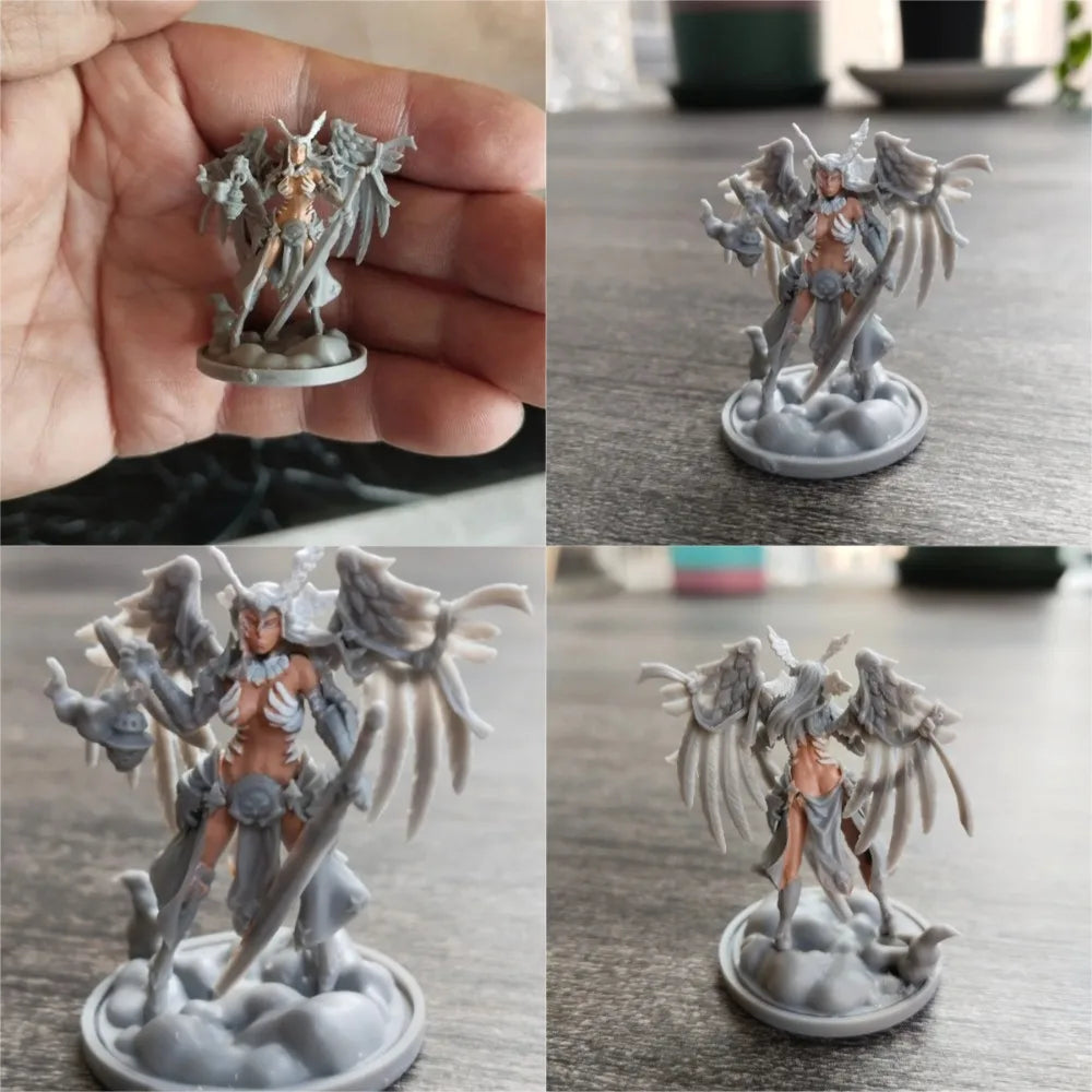 38mm Angel Warrior, Resin Model Figure Kit, Fantasy Theme, Unassembled and Unpainted