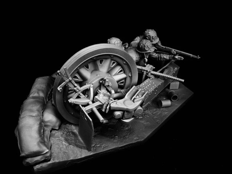 1/16 WWII 101st Airborne Artillery, 3 Figures, Resin Model Figure Kit, Unassembled and Unpainted