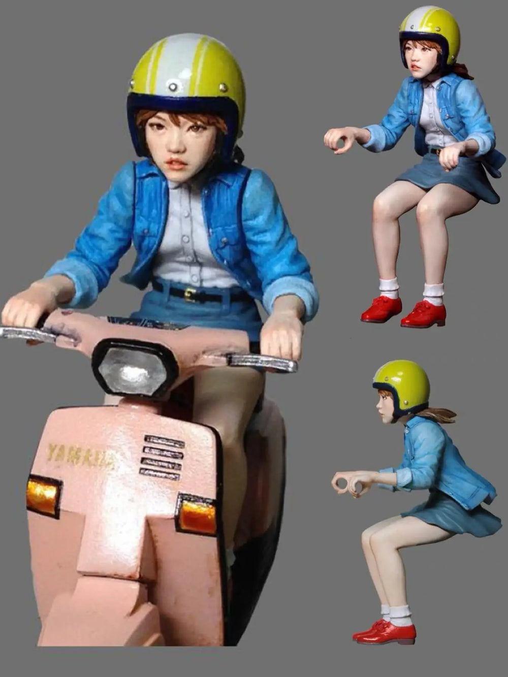 1/24 Girl on Motorcycle, Resin Model Figure Kit, Anime Theme, Unassembled and Unpainted