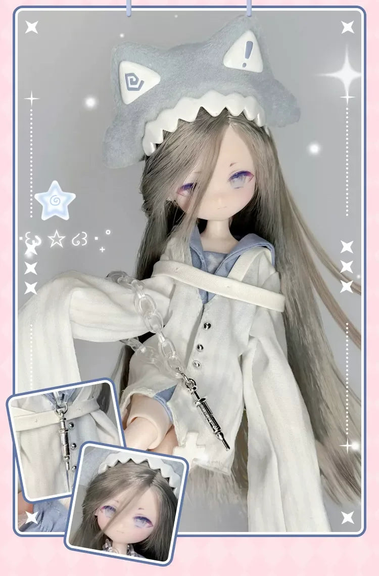 1/8 Cute Ghost BJD Doll, Resin Model Figure Kit, Anime Theme, Unassembled and Unpainted