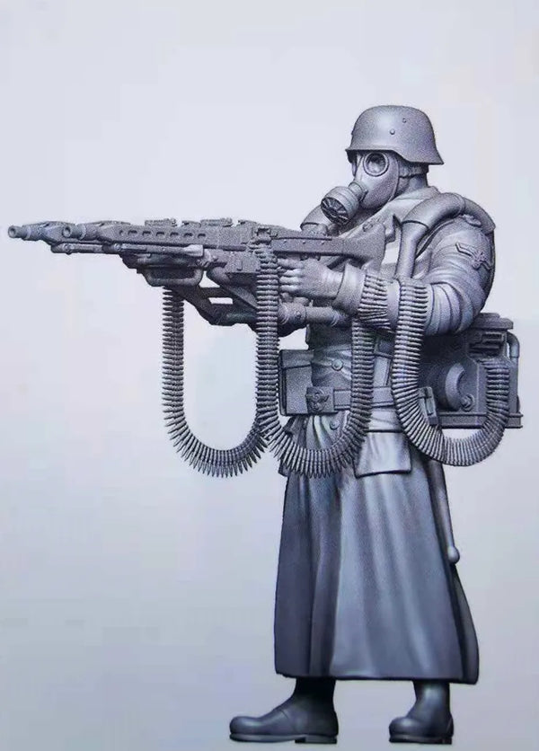 1/35 Warrior in Futuristic Armor, Resin Model Figure Kit, Sci-Fi Theme, Unassembled and Unpainted