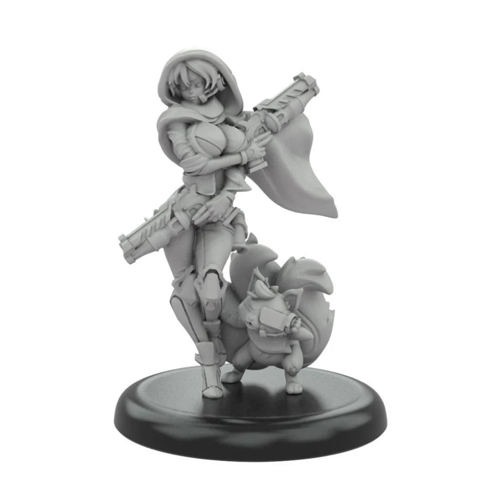 37mm Kunoichi Ninja Warrior, Resin Model Figure Kit, Fantasy Theme, Unassembled and Unpainted