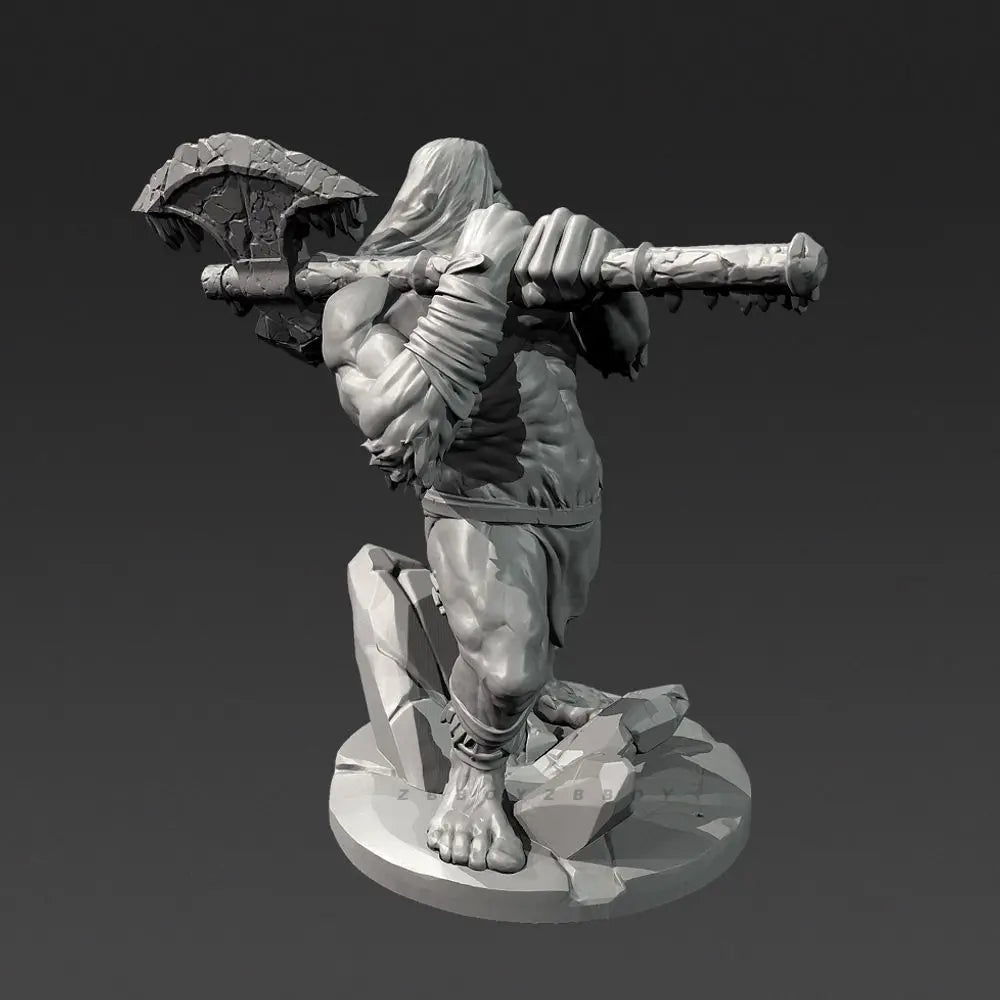 50mm Barbarian Warrior, 3 Figures, Resin Model Figure Kit, Fantasy Theme, Unassembled and Unpainted